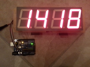 I2C Arduino Jumbo LED Display