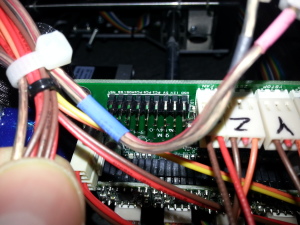 2x9 header pins soldered on the k8200/3drag control board